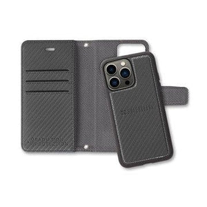 iPhone 13 Pro Black Carbon Fiber Wallet Case
