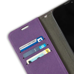 Purple phone case with cards, 230418-1-0001
