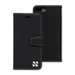 Black leather phone case