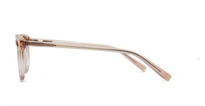 BB15928 eyeglasses in rose gold, side view.