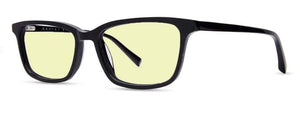 BB21036 Black Frame Glasses with yellow lenses