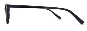 BB21036 Black eyeglasses frame side view.