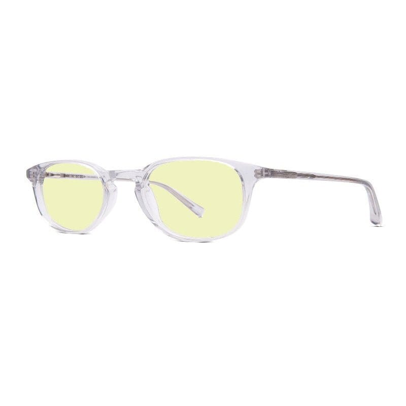 BB8570 clear frame glasses with yellow lenses