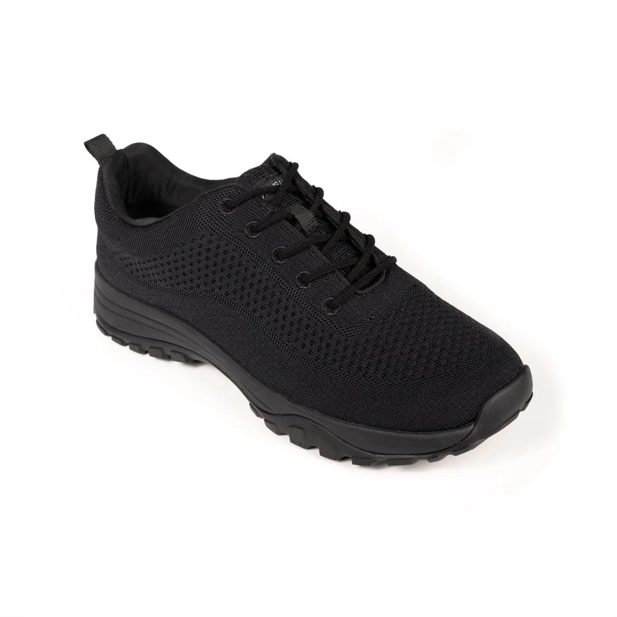 Black Bamboo Knit Grounding Sneaker