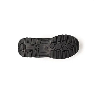Black bamboo knit grounding sneaker sole