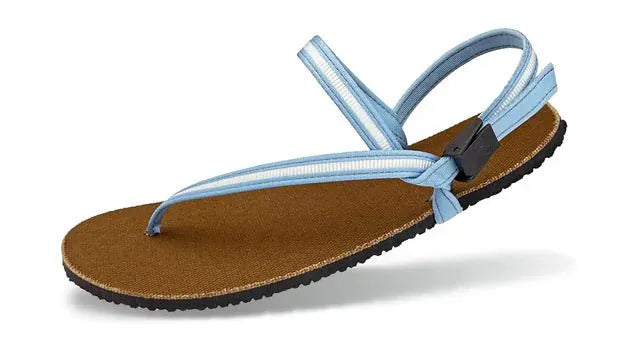 Blue side sandal