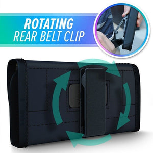 Rotating rear belt clip phone case