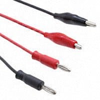 EA2F6NZ0RO test leads with alligator clips and banana plugs.