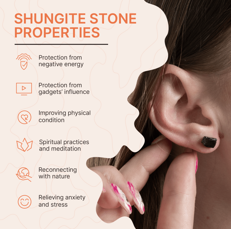 Elite Shungite Stud Earrings