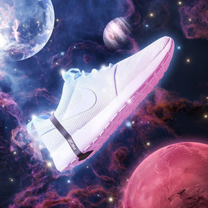 ETH2906_2910 Nike shoe in space with planets