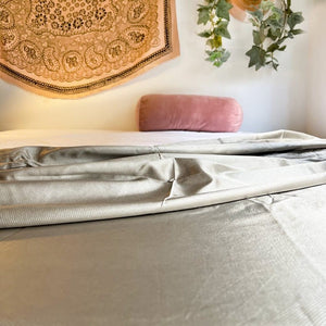 Massage table with decorative elements