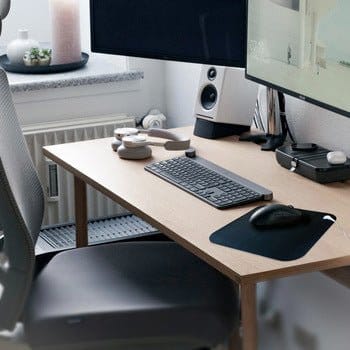 Modern workspace with computer, keyboard, mouse (GO2902)