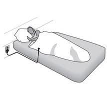 Person sleeping on an inflatable bed, GO4LDPYQHY