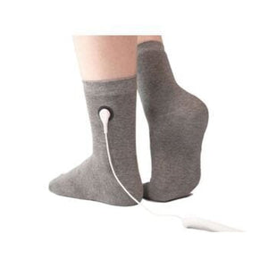 Smart sock GOSK15815 with attached sensor, showing foot and ankle.