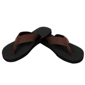 Brown men's earthing flip flops