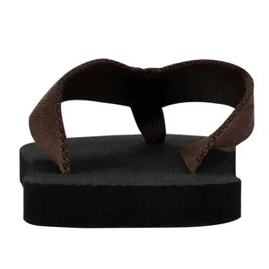 Brown grounding sandal flip flop heel
