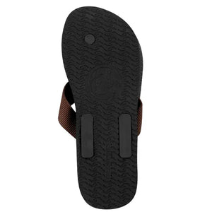 Brown men's grounding flip flop sole