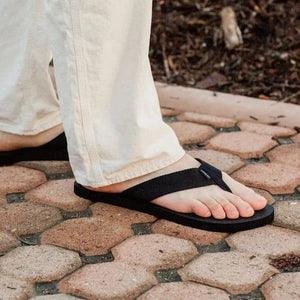 Black grounding sandal flip-flop for men