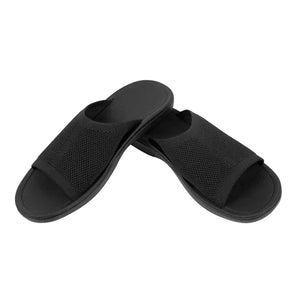 Black knit grounding sandals for men & women