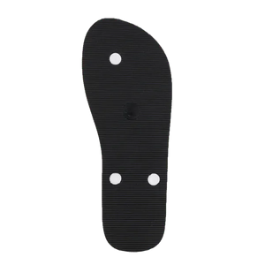 Black & white grounding flip flop sole view