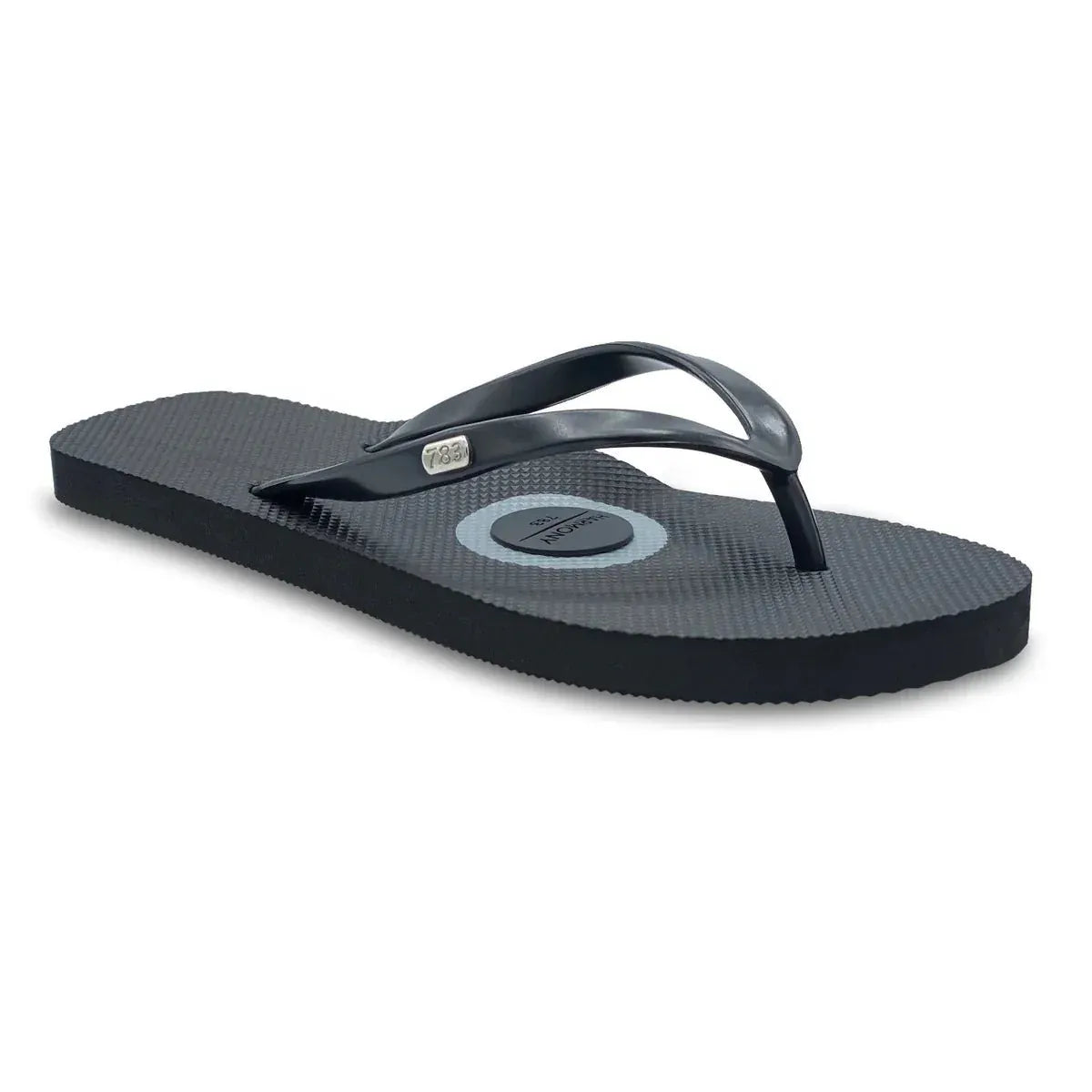 Black grounding flip flops for beach