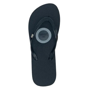 Black grounding flip flops for women