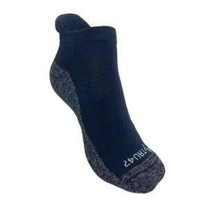 Black low-cut cotton athletic sock