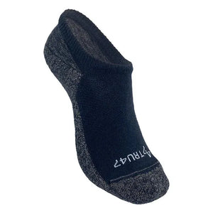 Black cotton no-show sock