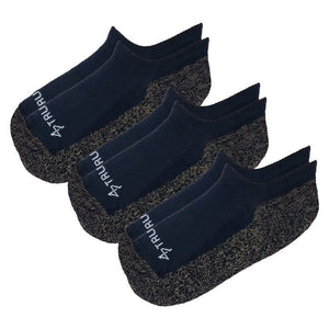 Black cotton no-show socks 3-pack