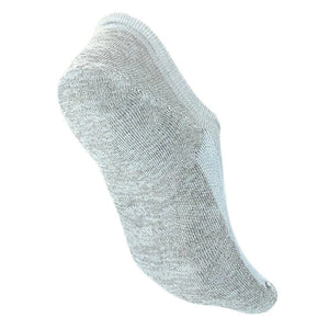 Back view of gray no-show sock