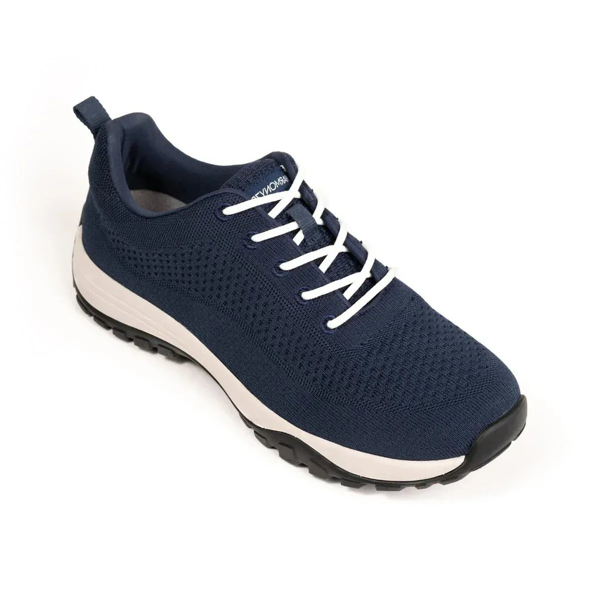 Navy bamboo knit grounding sneaker