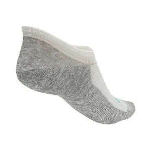 Gray no-show heel sock