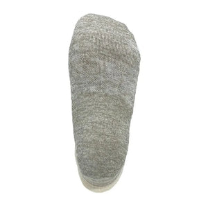 Gray no-show sock sole