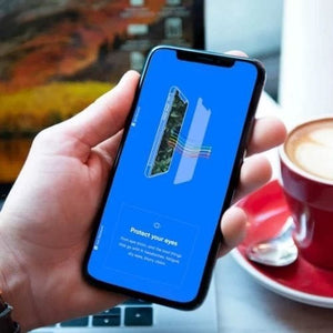 Ocu iPhone screen protector on display