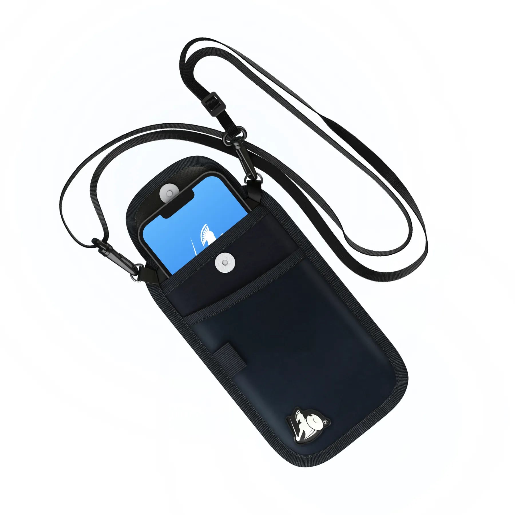 Black Phone Pouch with Phone Inside