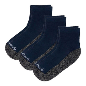 Quarter Black Cotton Flat Socks
