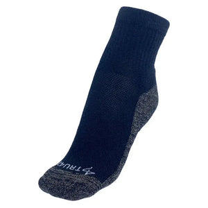 Black quarter cotton sock front view