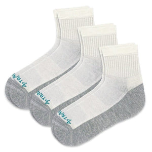 Quarter sock bundle, white and gray socks
