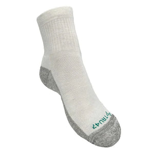 Quarter-sock HERO, white and grey sock
