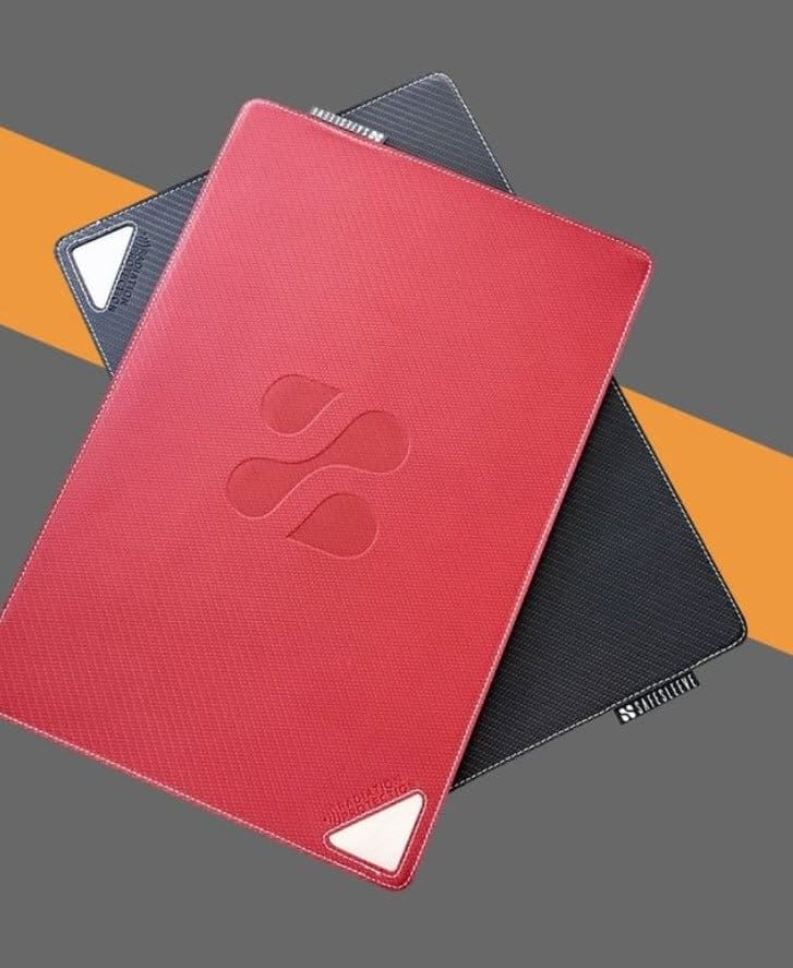 SSLAPDESK - Red and black desk pad with logo