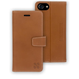 SS 7 Plus brown leather phone case