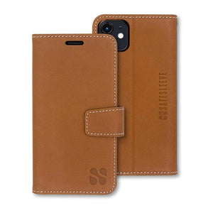 SS i12 CF-D brown leather phone case