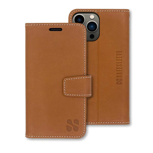 Brown leather SS_i15Pro wallet case