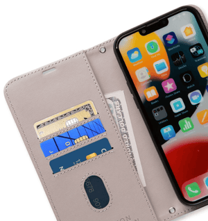 iPhone with card slots in a grey wallet case, screenshot Nov 2025