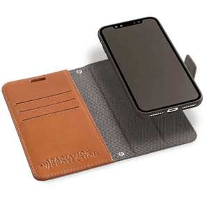 iPhone in leather radiation protection case - Nov 28 screenshot