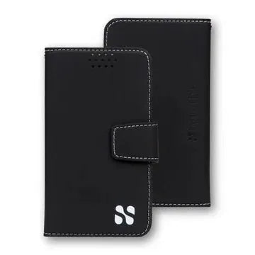 Black leather phone case