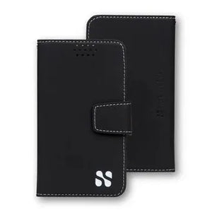 Black leather phone case
