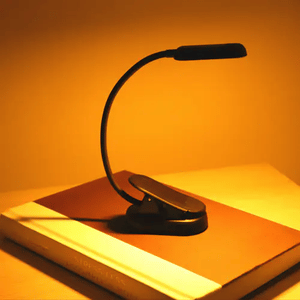 Clip-on book light on book - design 11