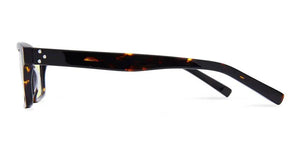 Bailey retro tortoise eyeglasses side view.