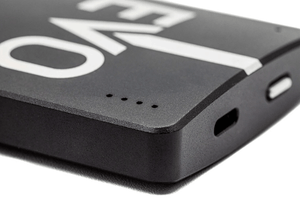 Blushield EVO Portable 2 - Close-up of black device with LOVE text